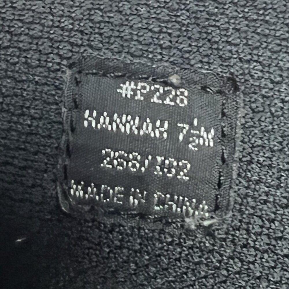 VTG Coach Women’s 7.5 Black Leather Monogram Hiking‎ Boots Chunky Gorpcore Y2K - Picture 11 of 11